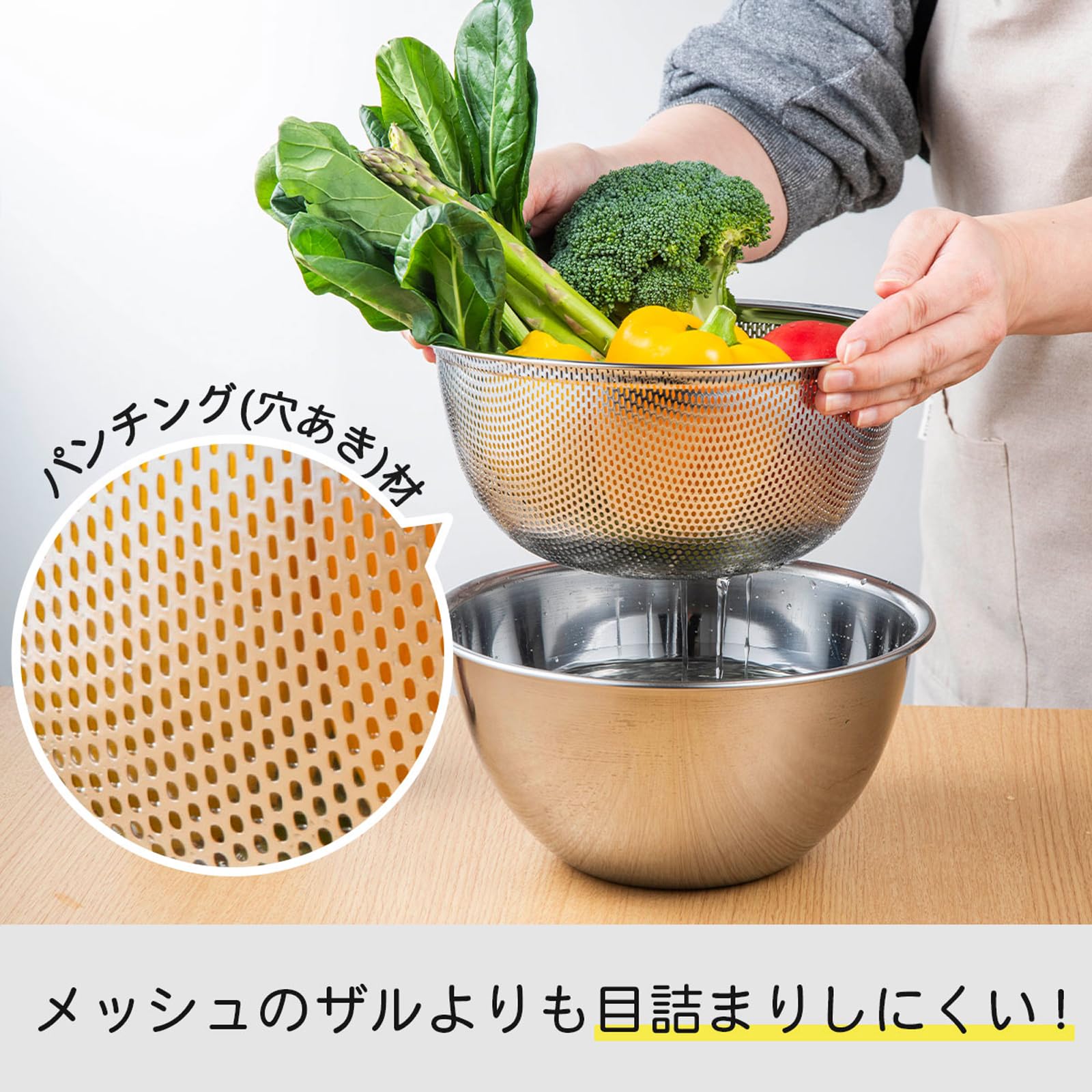 Amazon｜下村企販 [越匠] 深型で使いやすい ボウル&ザル 21cm 【日本製