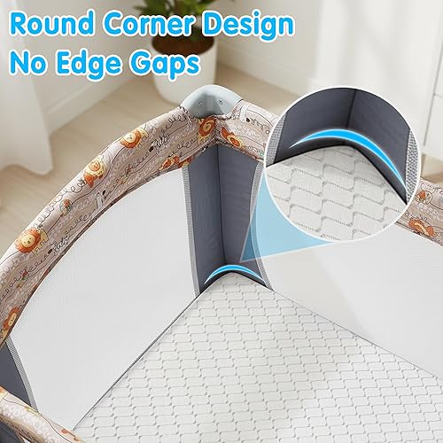 Miniatura 4 de Pack and Play Mattress Pad, 38"x26" Dual Sided Memory Foam Pack N Play Mattresses with Removale Washable Cover, Breathable Mattress for Pack N Play