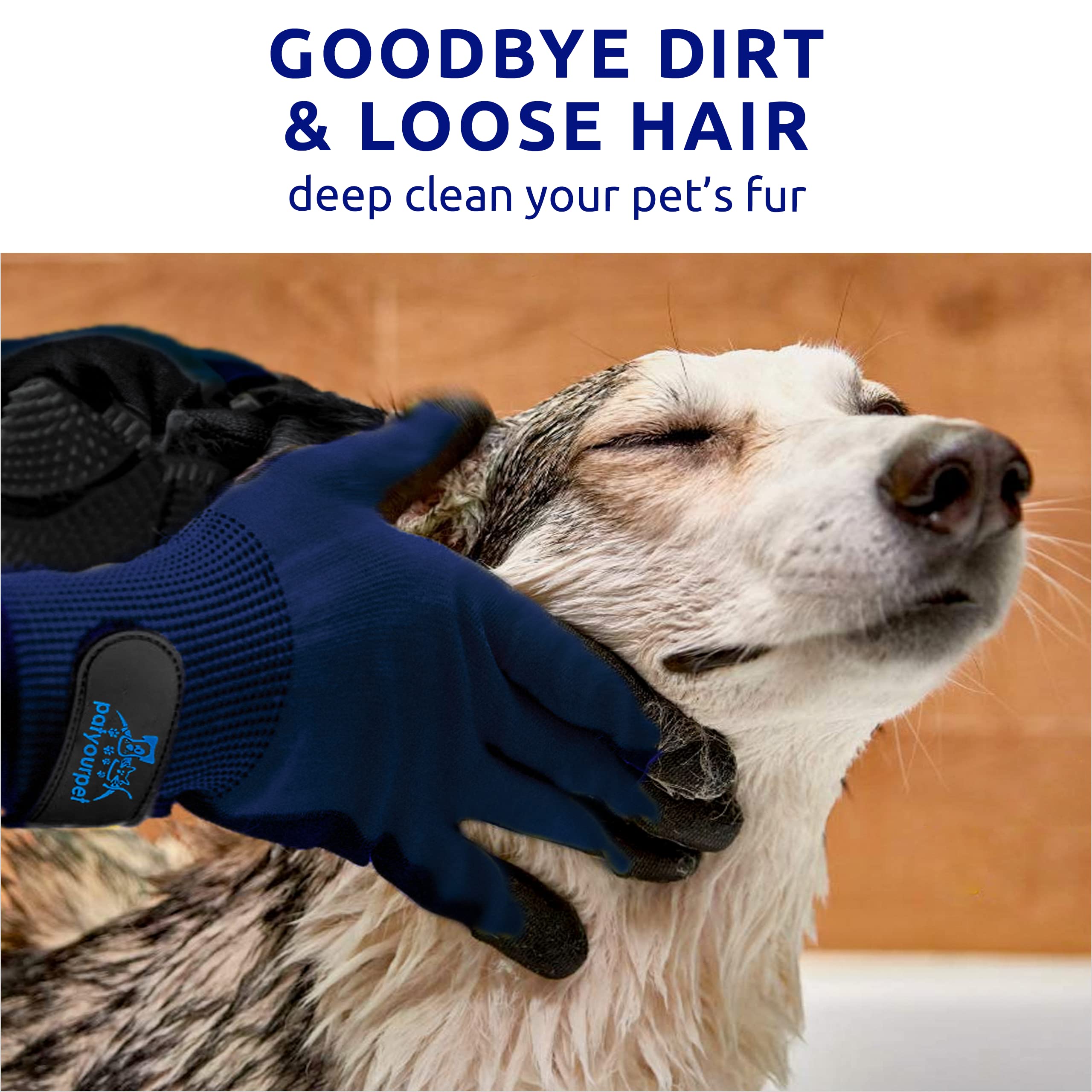 Pat Your Pet Guanti da toelettatura – Guanto per rimozione peli di cani e gatti per rimuovere peli lunghi e corti