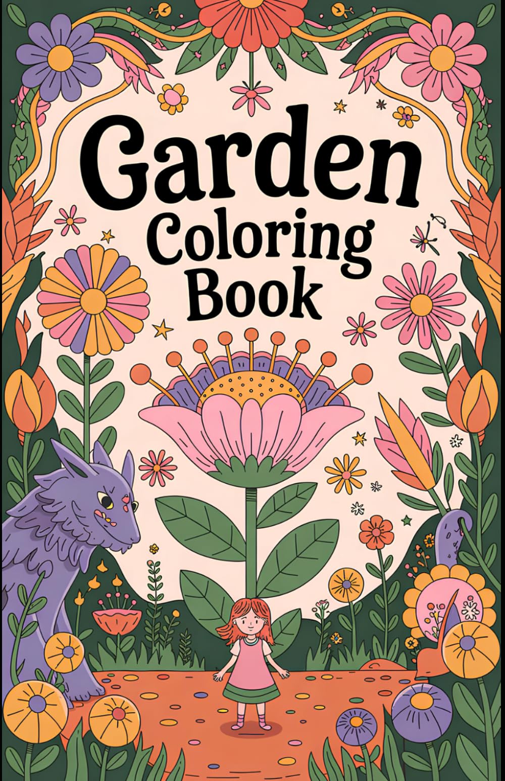 Garden Coloring Book: Beautiful Garden Scenes for Relaxation and Creativity Stress Free