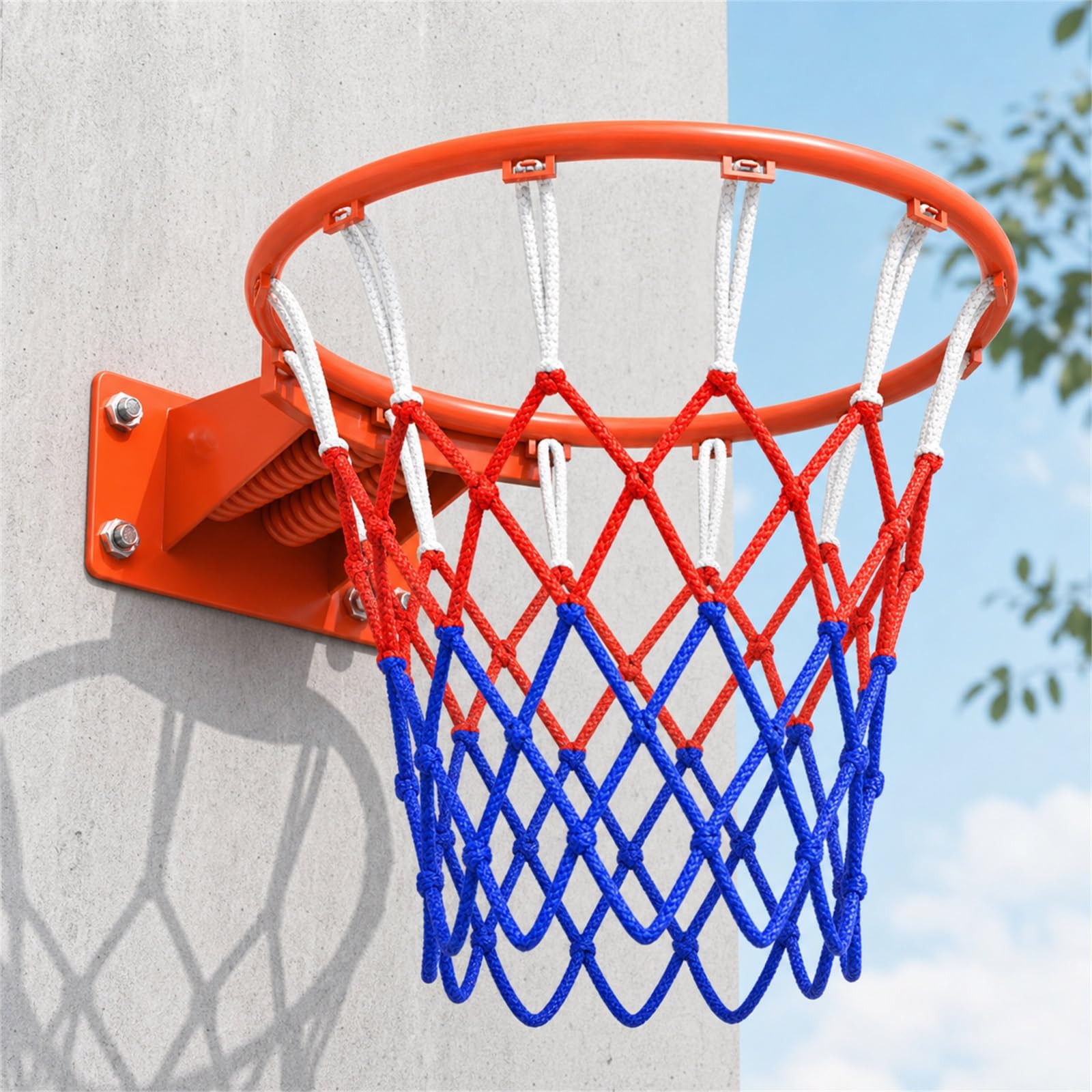 Aro De Baloncesto Montado En La Pared,Canasta De Baloncesto para Montar En La Pared,Resistente A La Intemperie,FáCil De Instalar,para JardíN,Garaje,Escuela Y Campo Deportivo