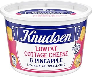 Knudsen Low Fat Small Curd Cottage Cheese & Pineapple 1.5% Milkfat, 16 oz Tub