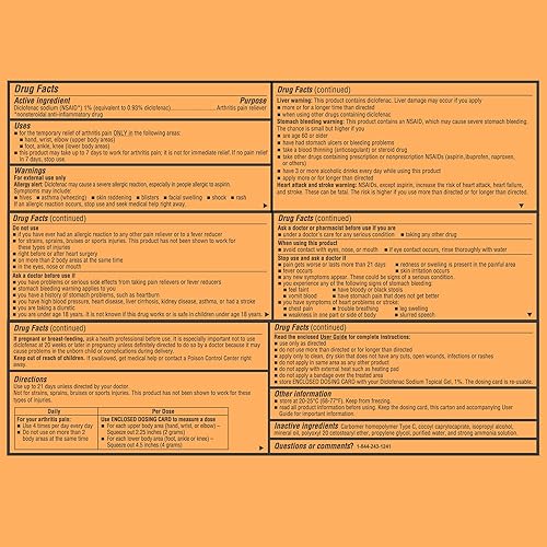 Miniatura 8 de Curist Gel tópico de diclofenaco sódico 1 por ciento 5.29 oz para el dolor de artritis - Alivio del dolor articular para el dolor de manos, pies,