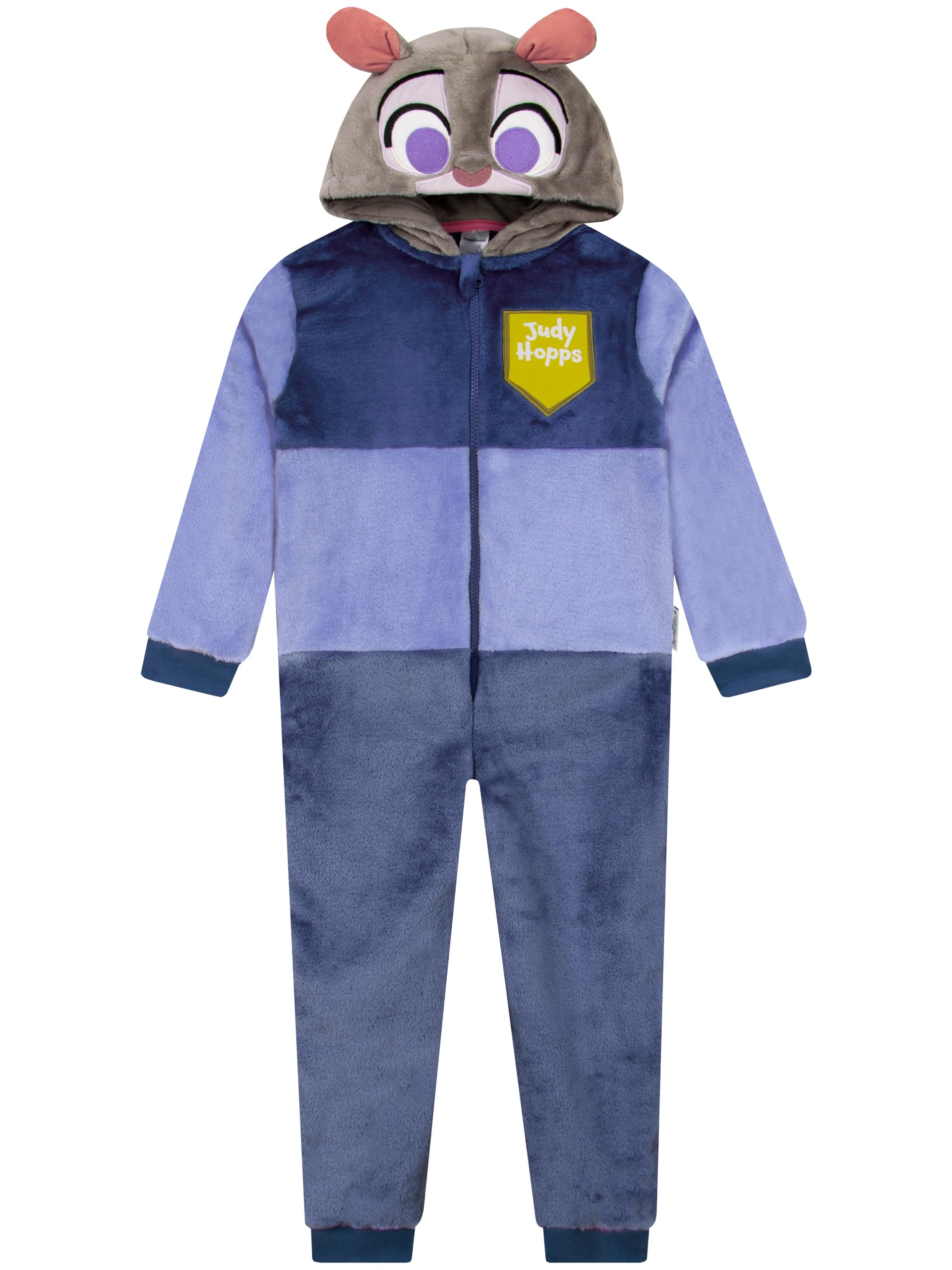 Disney Grenouillere Enfant avec Oreilles 3D, Pyjama Combinaison Enfant Zootopie, Surpyjama Fille Judy Hopps