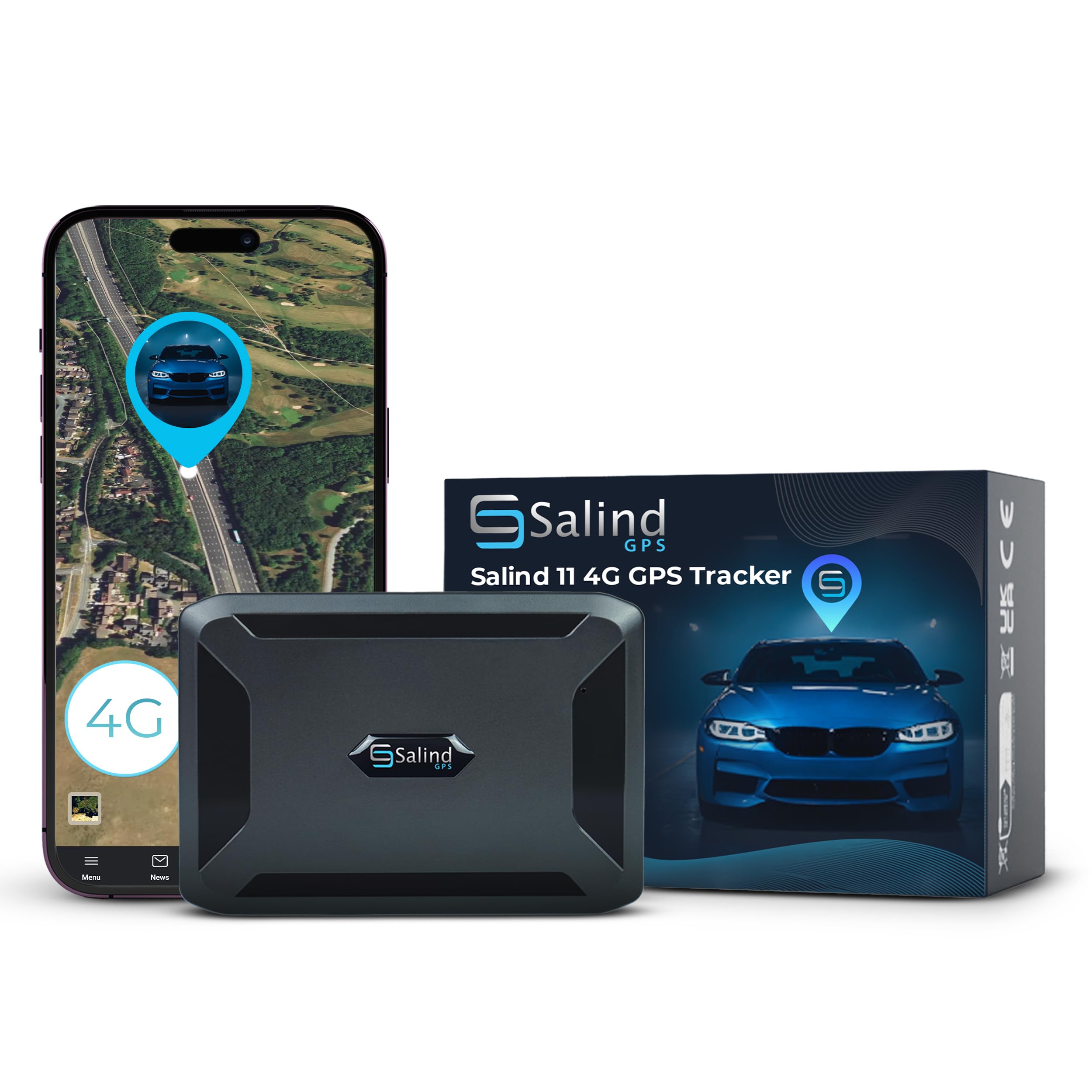 Salind 11 4G — kompakter GPS-Tracker für Auto, Motorrad & Fahrzeuge, SIM inklusive