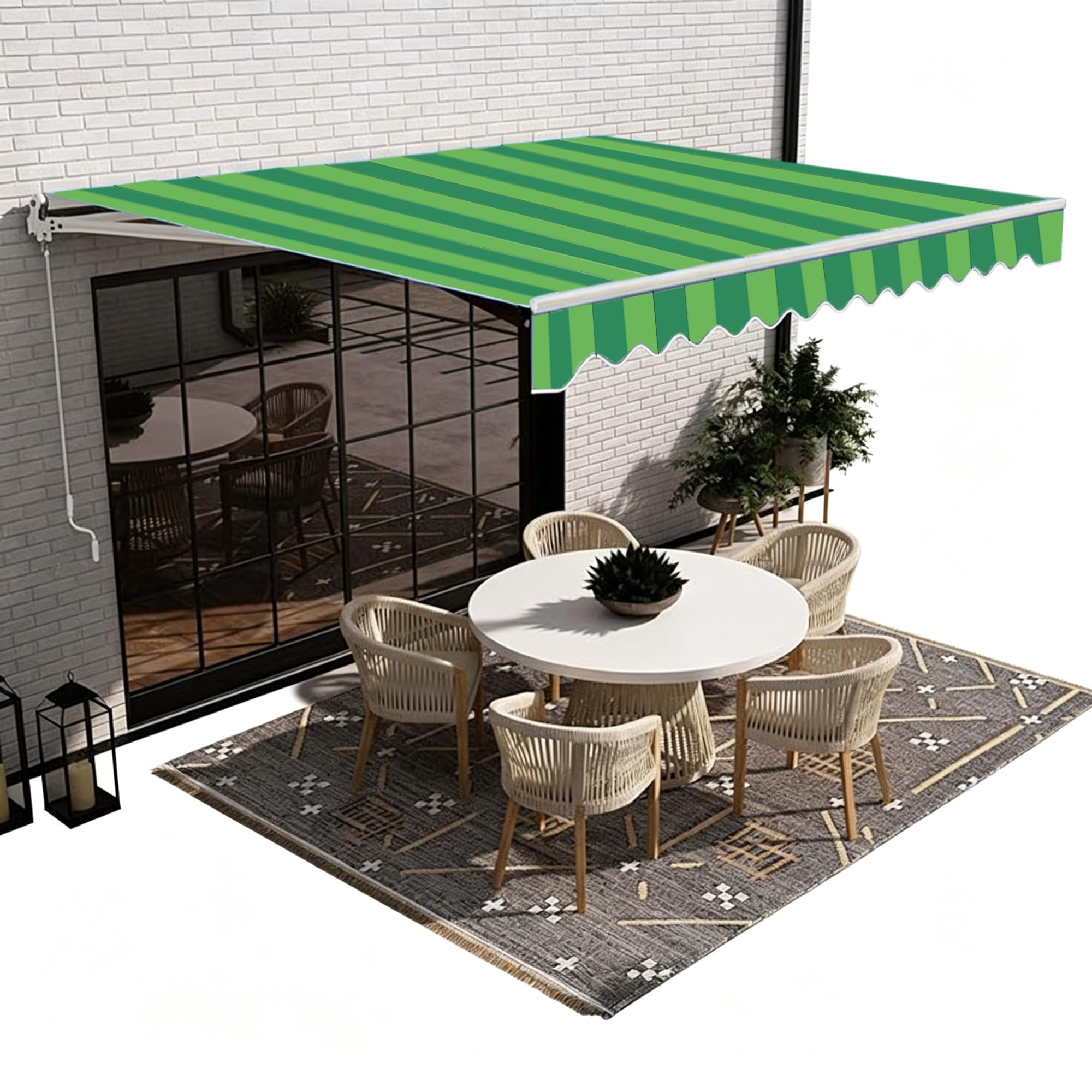 Tela de repuesto para toldo retráctil de poliéster impermeable 288x198 cm
