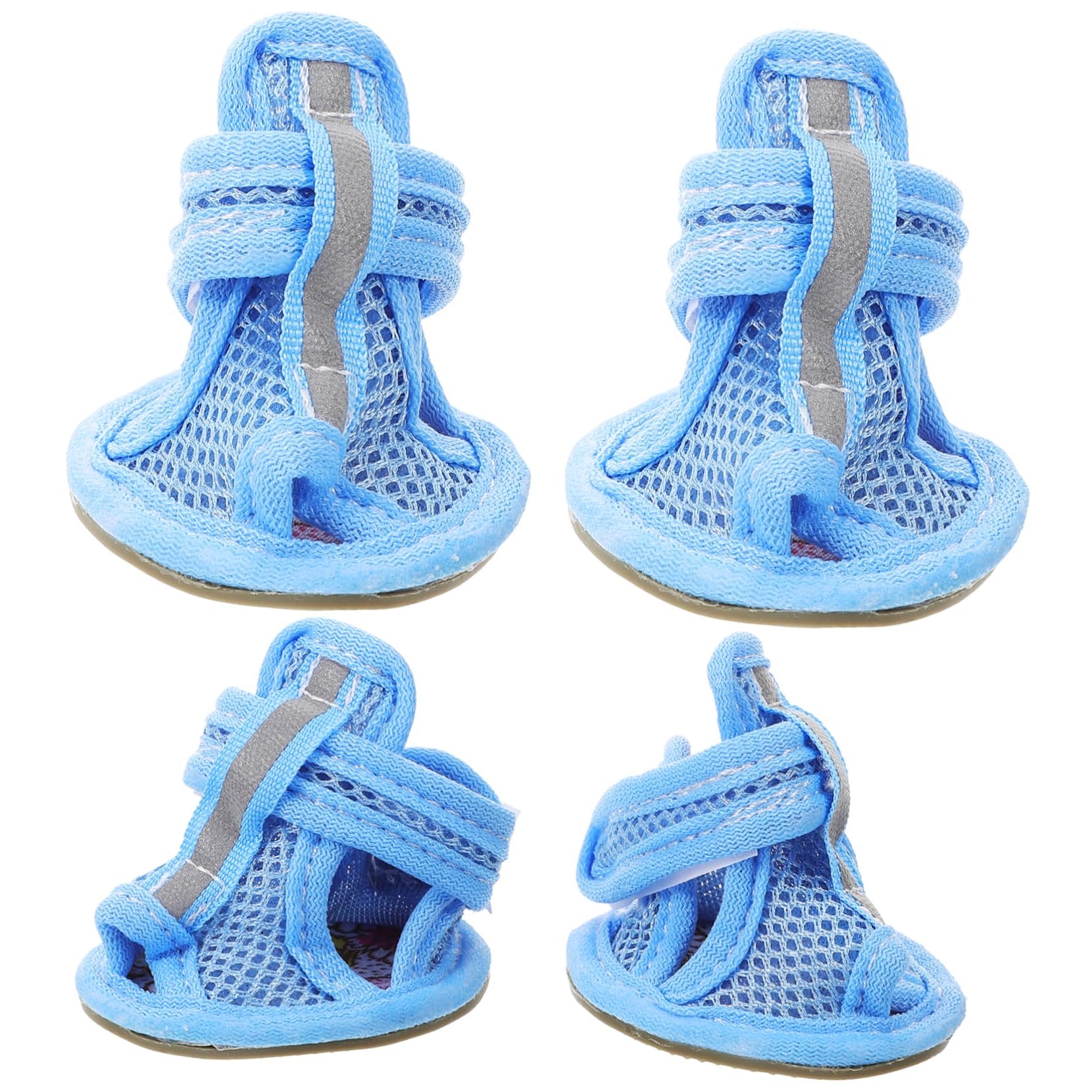 UKCOCO 4pcs dog shoes for large dogs mesh dog shoes Mesh Pet Sandals dog shoes for hot pavement summer dog booties chihuahua shoes for dogs dog sandals dog sneakers Medium sports shoes