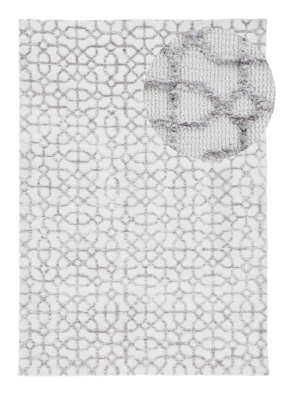 carpetfine Teppich Holly weicher Teppich Hellgrau 80x150 cm für Wohnzimmer, Schlafzimmer & Kinderzimmer