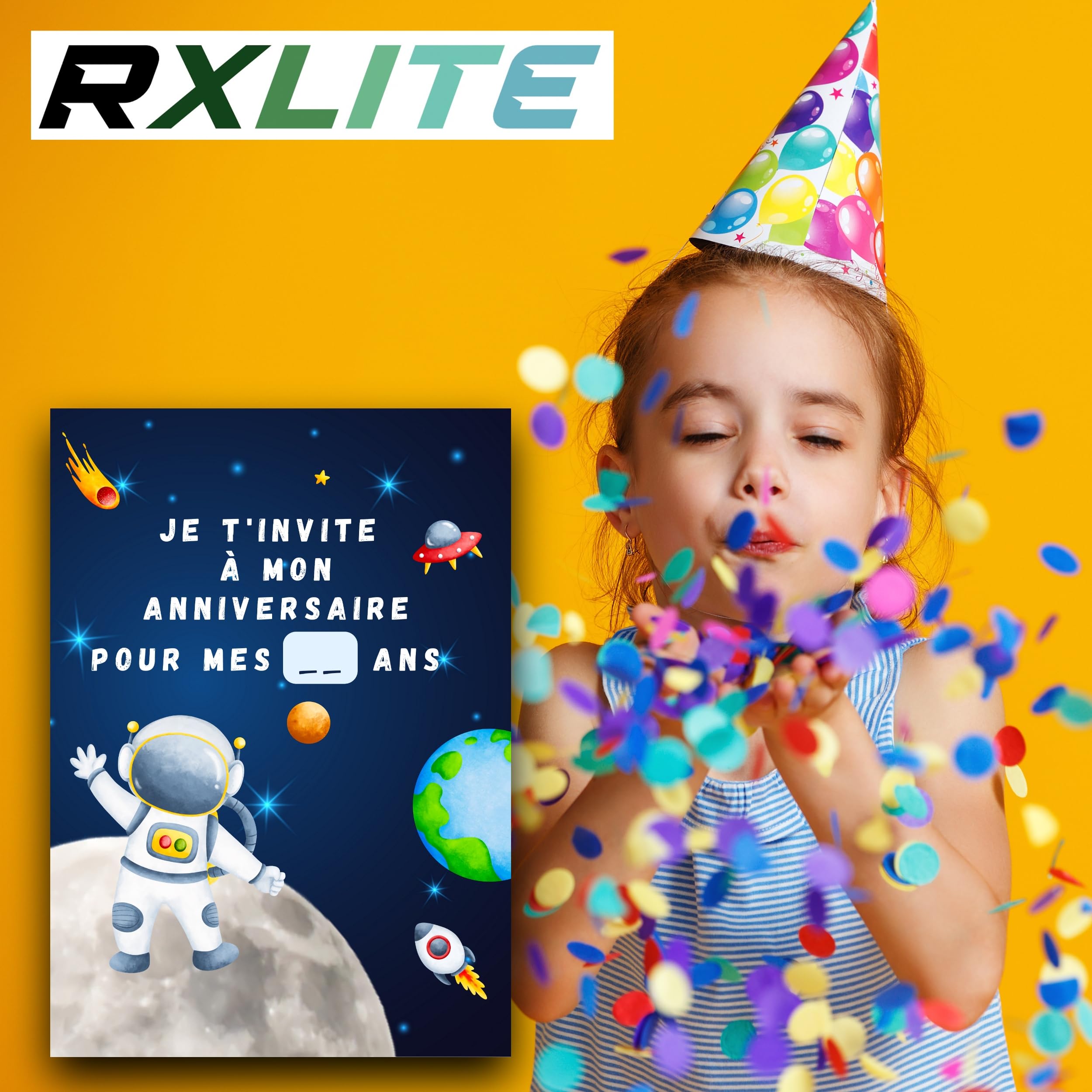 RXLITE KIT créatif Invitations Anniversaire à gratter thème TENNIS :10