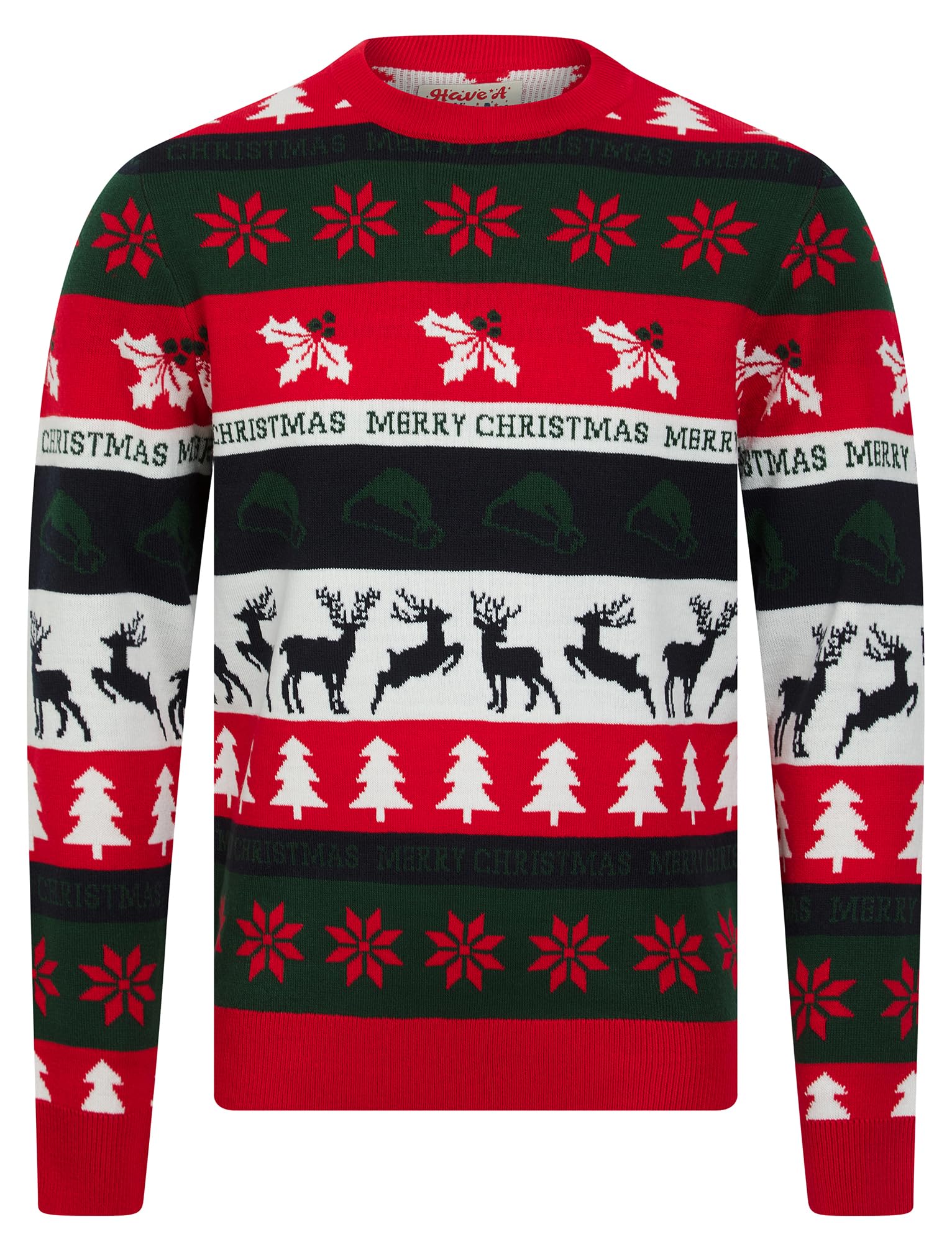 Tokyo Laundry Merry Christmas Men's Nordic Fair Isle Style Knitted Xmas Jumper