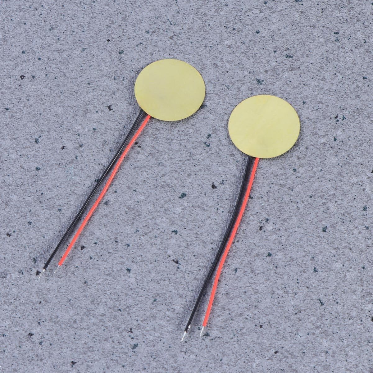 20mm Piezo Disc Buzzer Copper 20 Piece Set for Stomp Boxes | Low Power Consumption, Low Voltage Operation, Lead Wires Included, Suitable for Clocks and Music Projects
