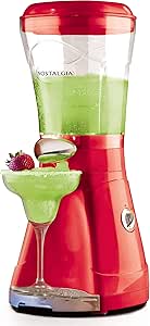 Nostalgia Margarita Machine - Blender for Smoothies, Margaritas, Daiquiris, and Slushies - Red - 64-Ounce