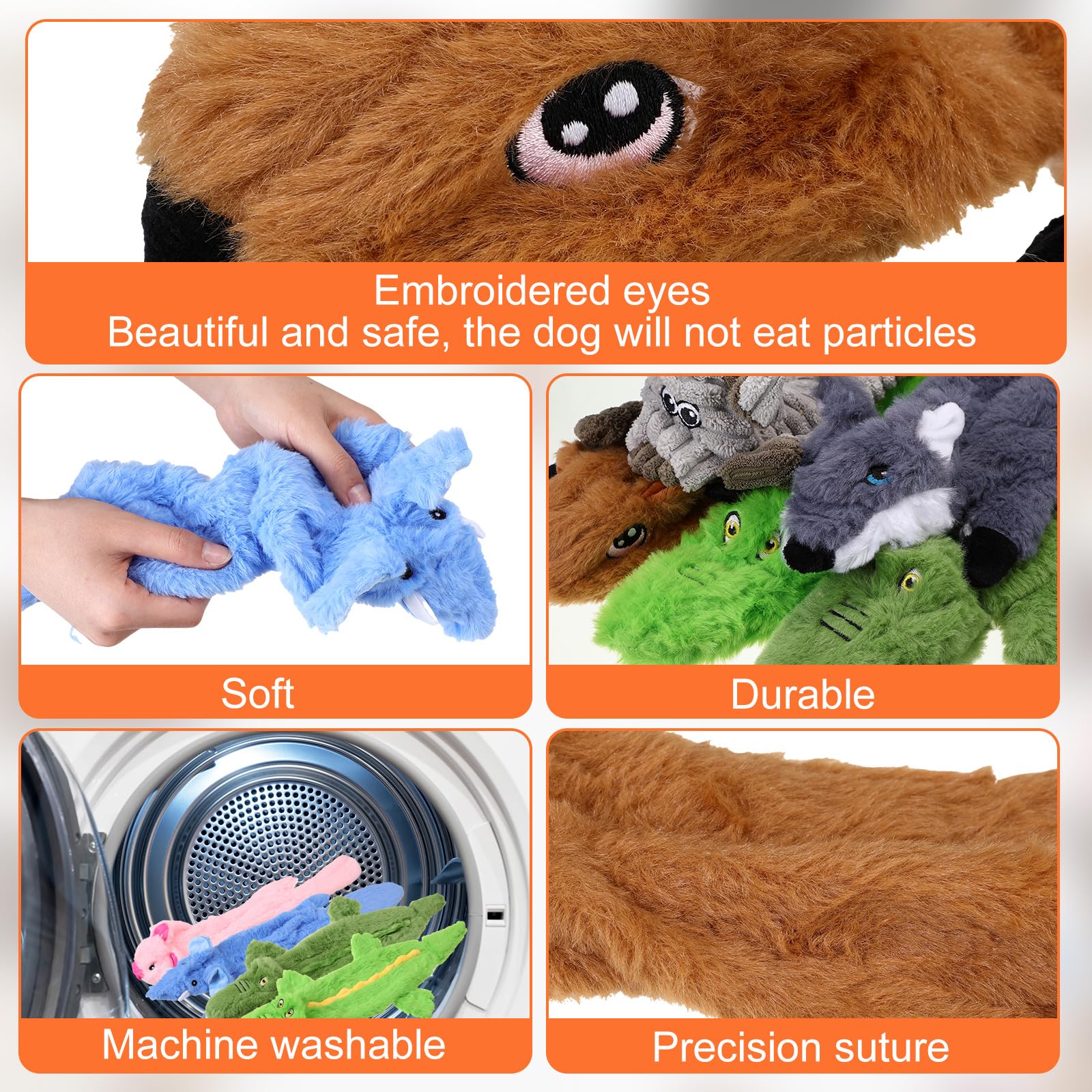 Outus 20 giocattoli cigolanti per cani, senza imbottitura, per masticatori aggressivi, giocattoli per cani increspati, giocattoli per cuccioli di cane, giocattoli per dentizione, giocattoli da