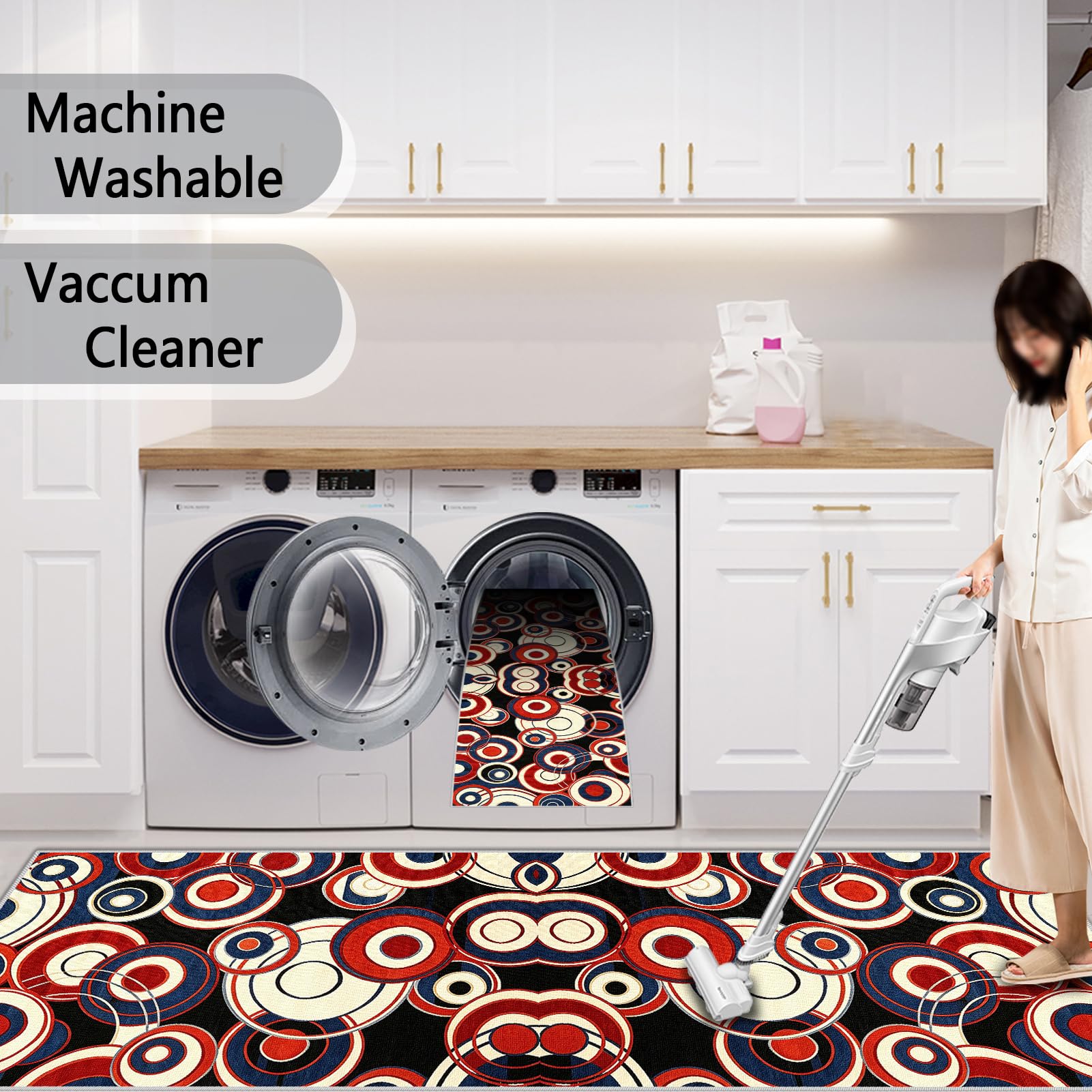 Tappeto Passatoia Corridoio Antiscivolo per Cucina 80 x 350 cm