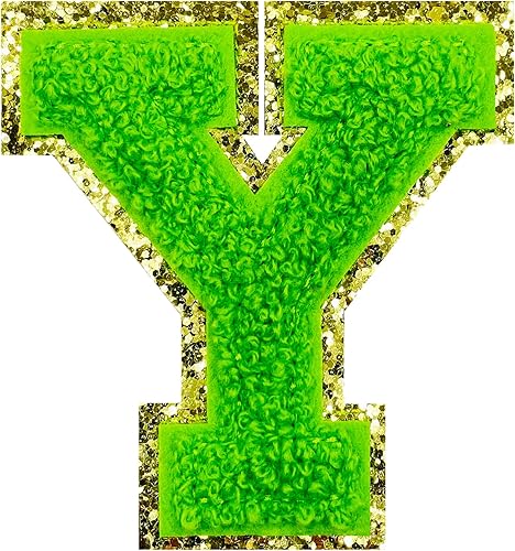 Miniatura 41 de Jongdari Letras termo-adhesivas de felpilla para ropa, parches de letras del alfabeto con brillantina para coser, con adhesivo planchado, 4