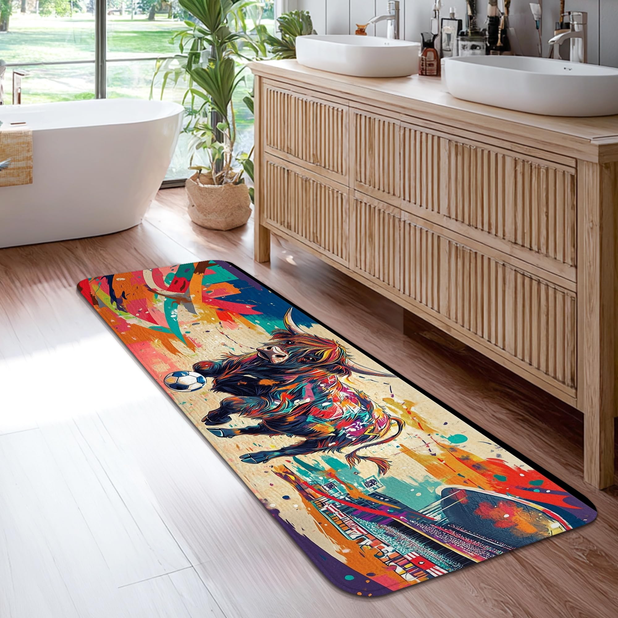 Tapis de couloir football pour un chevet doux et une buanderie accueillante