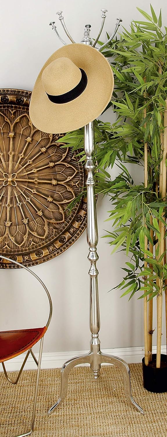 Buy 1 get 1 Deco 79 Coat Rack, 18L x 18W x 72H, Silver