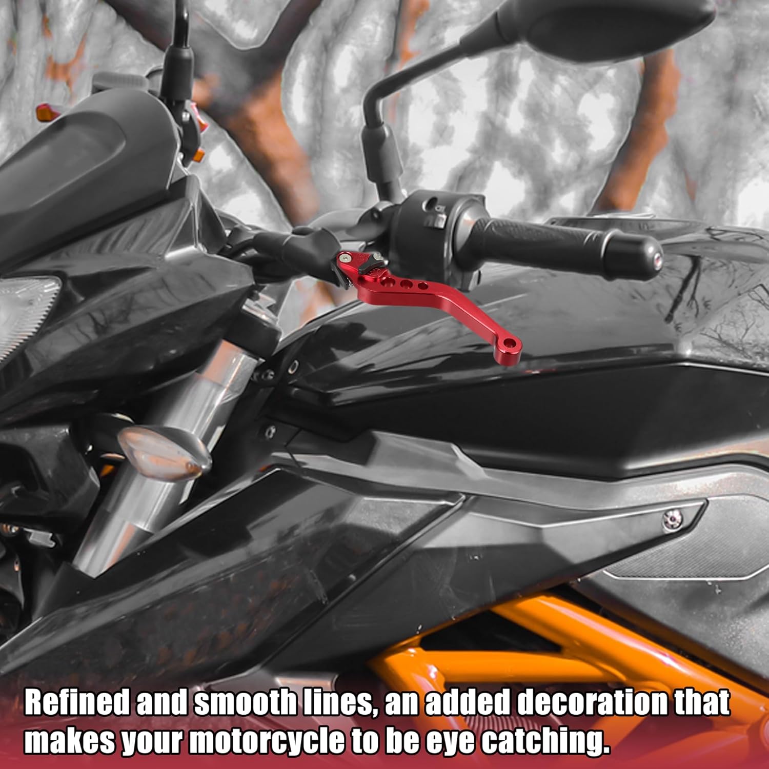 X AUTOHAUX 1 Pair 7/8" 22mm Universal Motorcycle Dual Hydraulic Handlebar Brake Master Cylinder Clutch Lever for Harley for Honda for Kawasaki Red