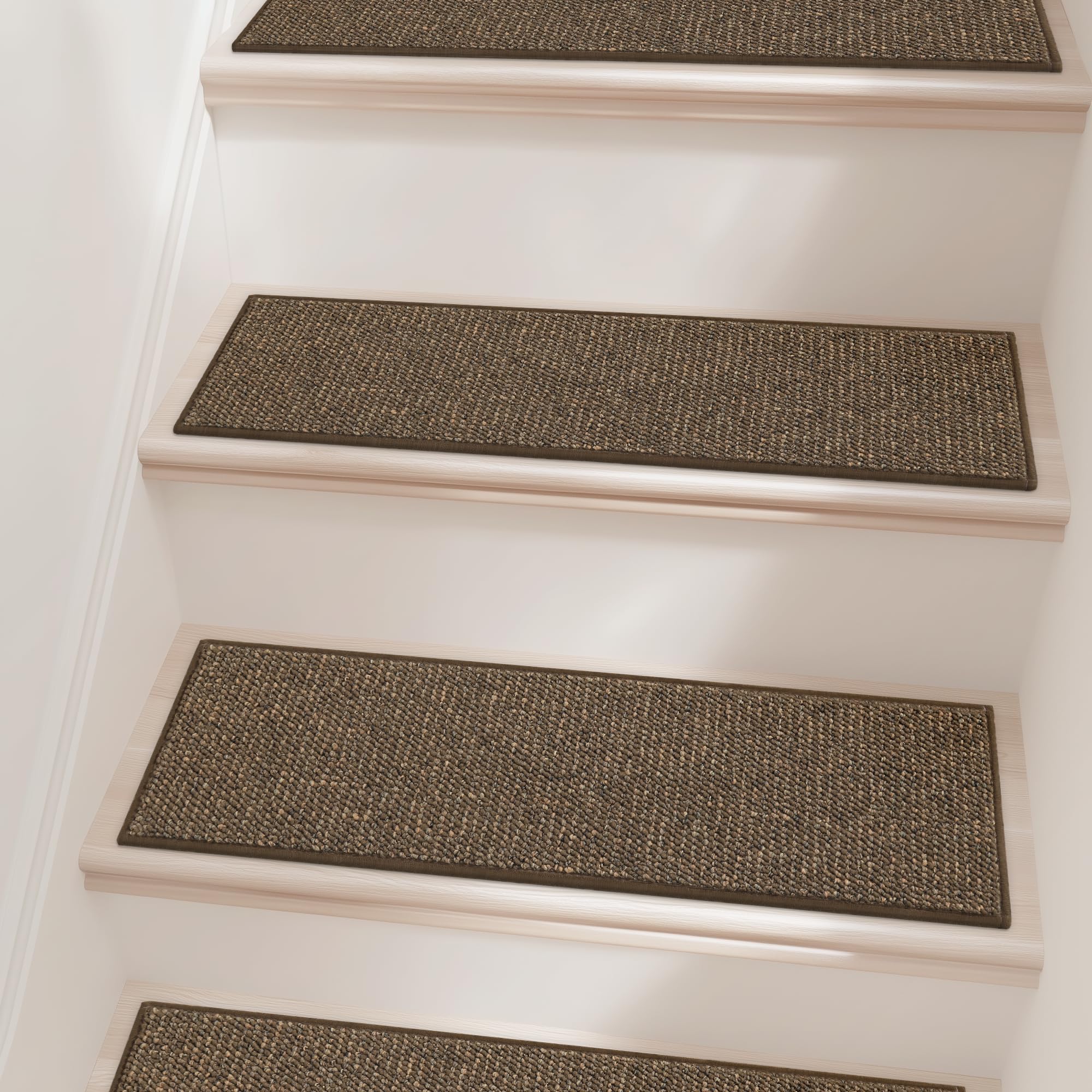 BEQHAUSE Stair Treads for Wooden Steps 28inX9in, Carpet Stair Treads Non Slip Indoor, Machine Washable Stair Runners for Kids Elders and Pets, Carpet