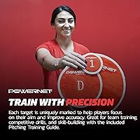 Vista 4 de PowerNet Pitch Perfect Targets & Strikeout Bundle, Softball Baseball Training Equipment Attachment for Baseball Net, Improve Throwing with Strike