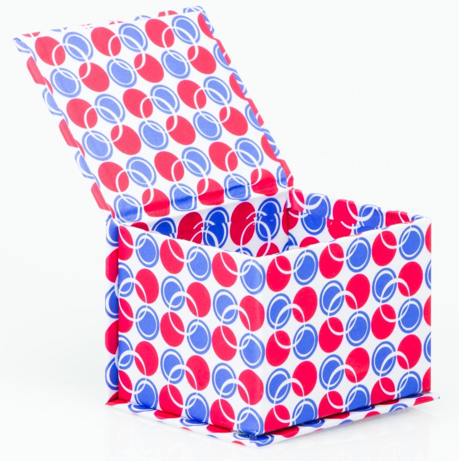 Amiel Designer Magnetic Closure Gift Box 4”x3.5”x 3” – Bright, Colorful Fabric Covered Fiberboard Box. Extra Sturdy with Strong Magnet Closer. Perfect for Gifts, Crafts, Desktop Storage & Much More.