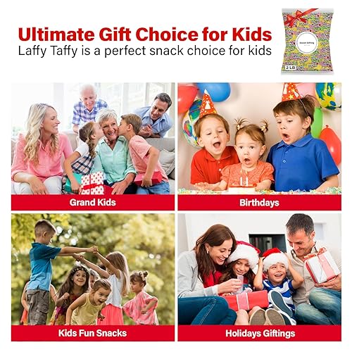 Miniatura 2 de Sweet Gifting Laffy Taffy - Caramelos a granel para el día de la madre, bocados de caramelo con sabor a plátano, cereza y manzana agria de 2 libras,