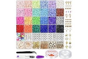 Gionlion 6000 pc Clay Beads and Jewelry Making Kit for Girls Ages...