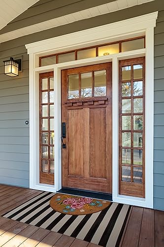 Miniatura 6 de DII Floral Design Collection - Felpudo de fibra de coco natural, 17 x 29 pulgadas, ramo