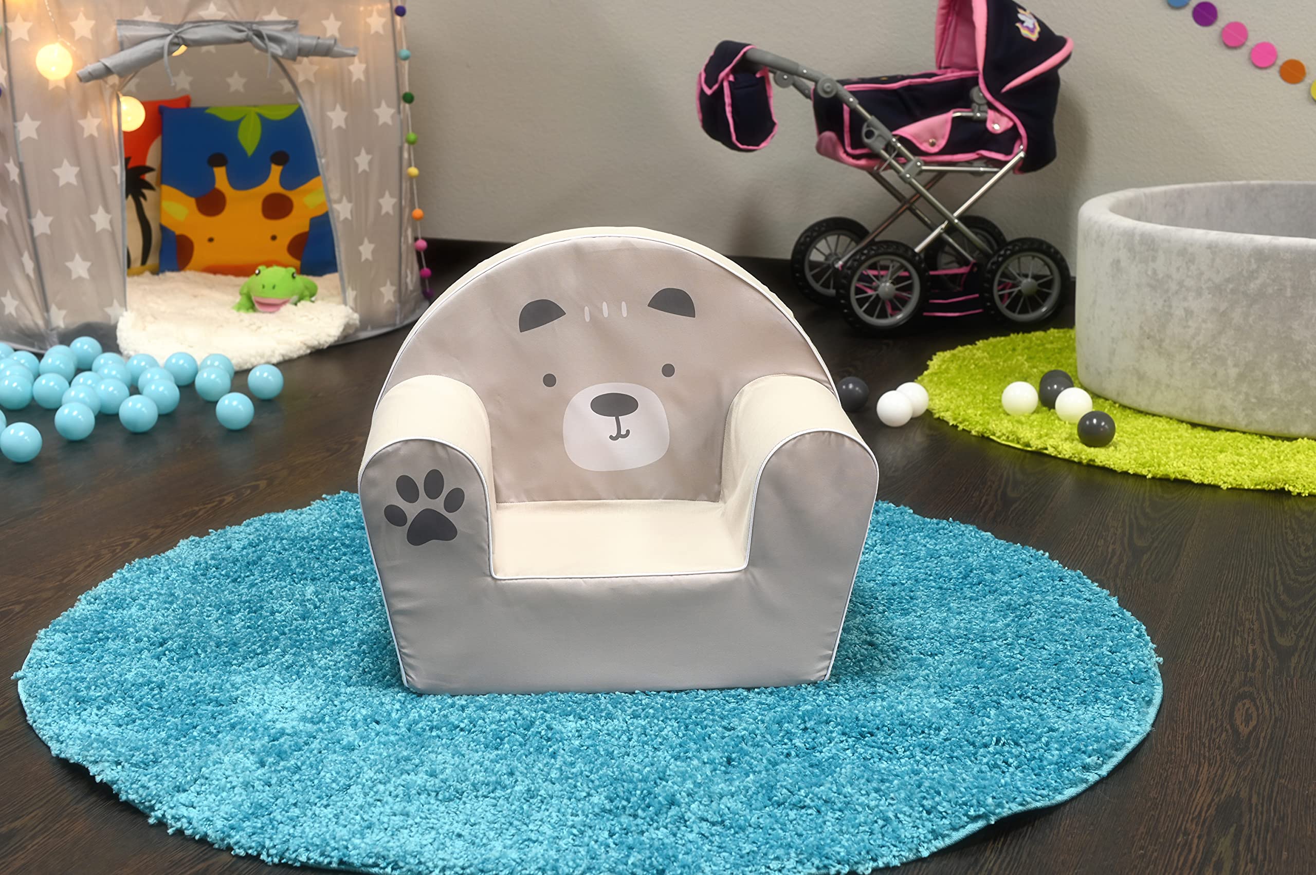 Knorrtoys 68380 Paul Sillón Infantil, Algodón, Blanco