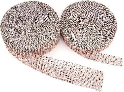 Miniatura 2 de BTSD-home Rollo de cinta de diamantes de imitación de 20 yardas para pasteles de boda, decoraciones de cumpleaños, eventos de baby shower, proyectos