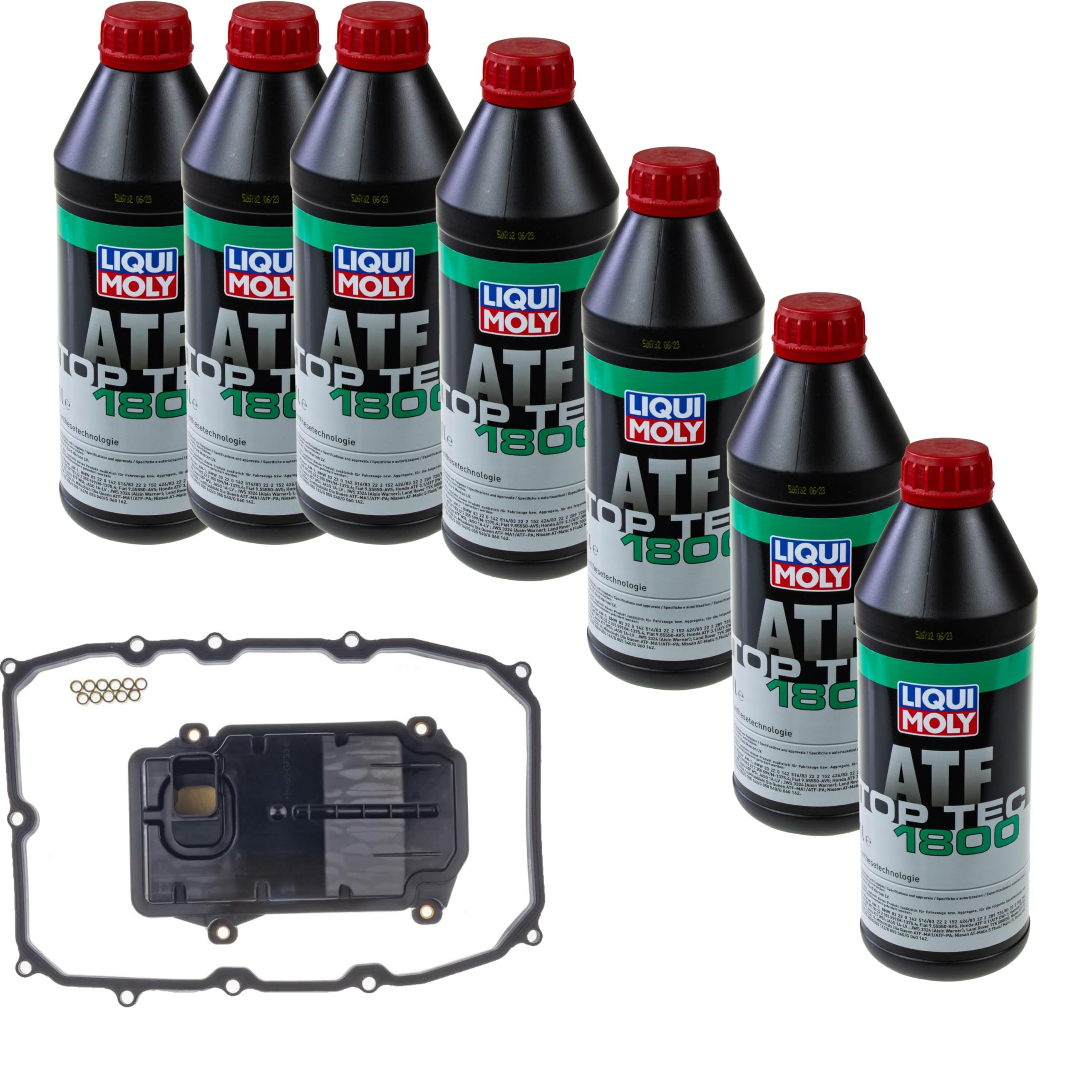Inspektionspaket enthält 7 L Getriebeöl Top Tec ATF 1800 Getriebeölfilter für Touareg 7P5 3.0 V6 TDI 4.2 V8 92A