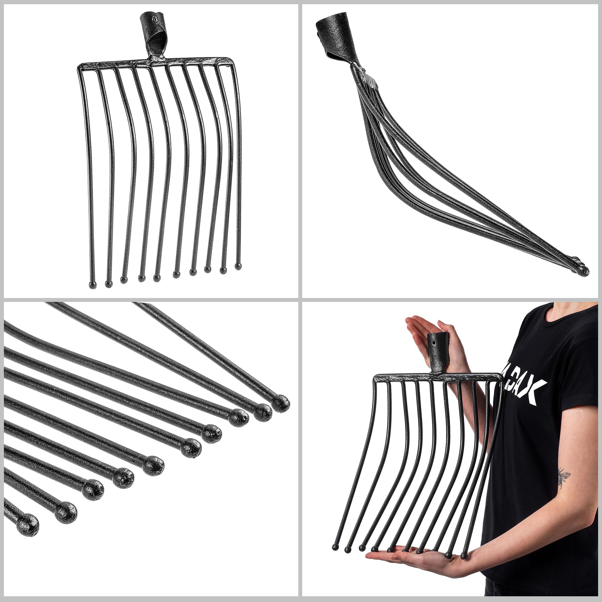 KADAX Steenvork zonder steel, aardappelvork van gehard staal, raapvork KADAX Steenvork zonder steel, aardappelvork van gehard staal, raapvork