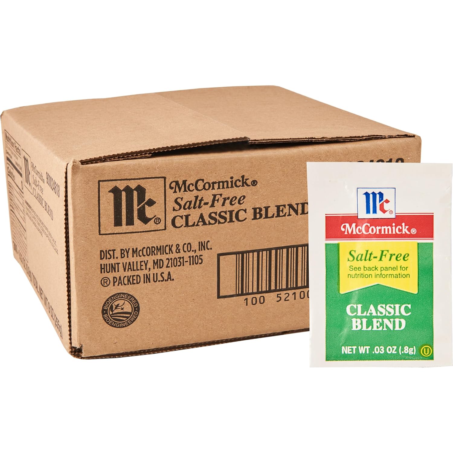 McCormick Salt Free Classic Blend Packets, 300 count - One Box of 300 Salt-Free Seasoning Blend Individual Packets, Perfect for Reduced Sodium Diets, Best on Roasted Vegetables, Potatoes and More