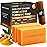 Kojic Acid Soap + African Net Sponge (2 pack X 142g Turmeric bars) Dark spot remover & Scars - Original Japanese Complex Vitamin C, Hyaluronic Acid, retinol, shea butter (Citrus)