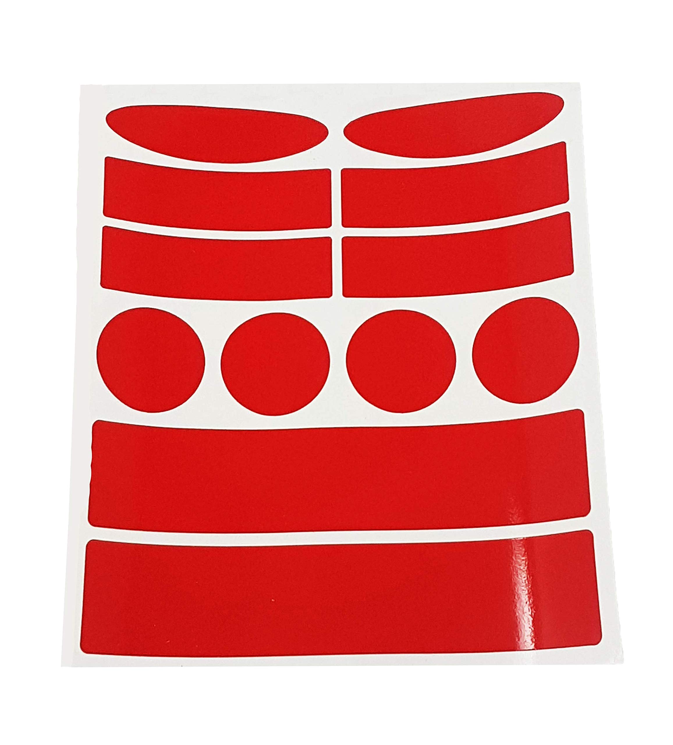Quattroerre Refractive Stickers for Bicycle, Red, 14 x 16 cm