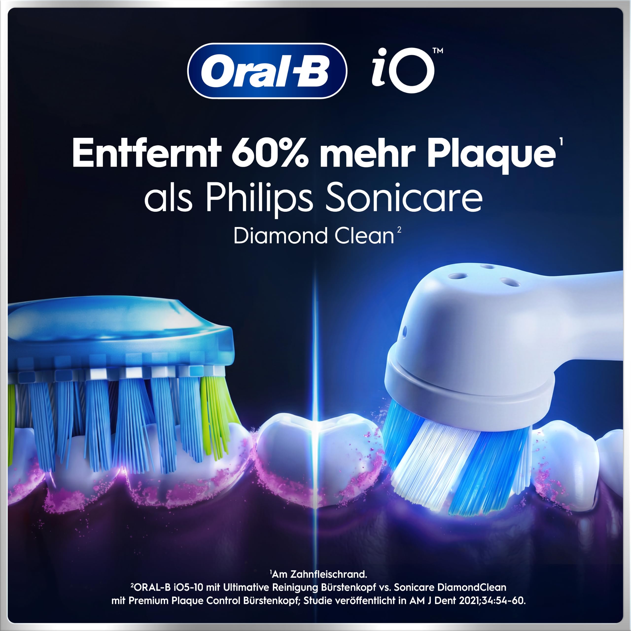 Oral-B iO Series 6 Elektrische Zahnbürste, Grau | Inkl. 3 Aufsteckbürsten, Reise-Etui, Electric Toothbrush mit 5 Putzmodi für Zahnpflege