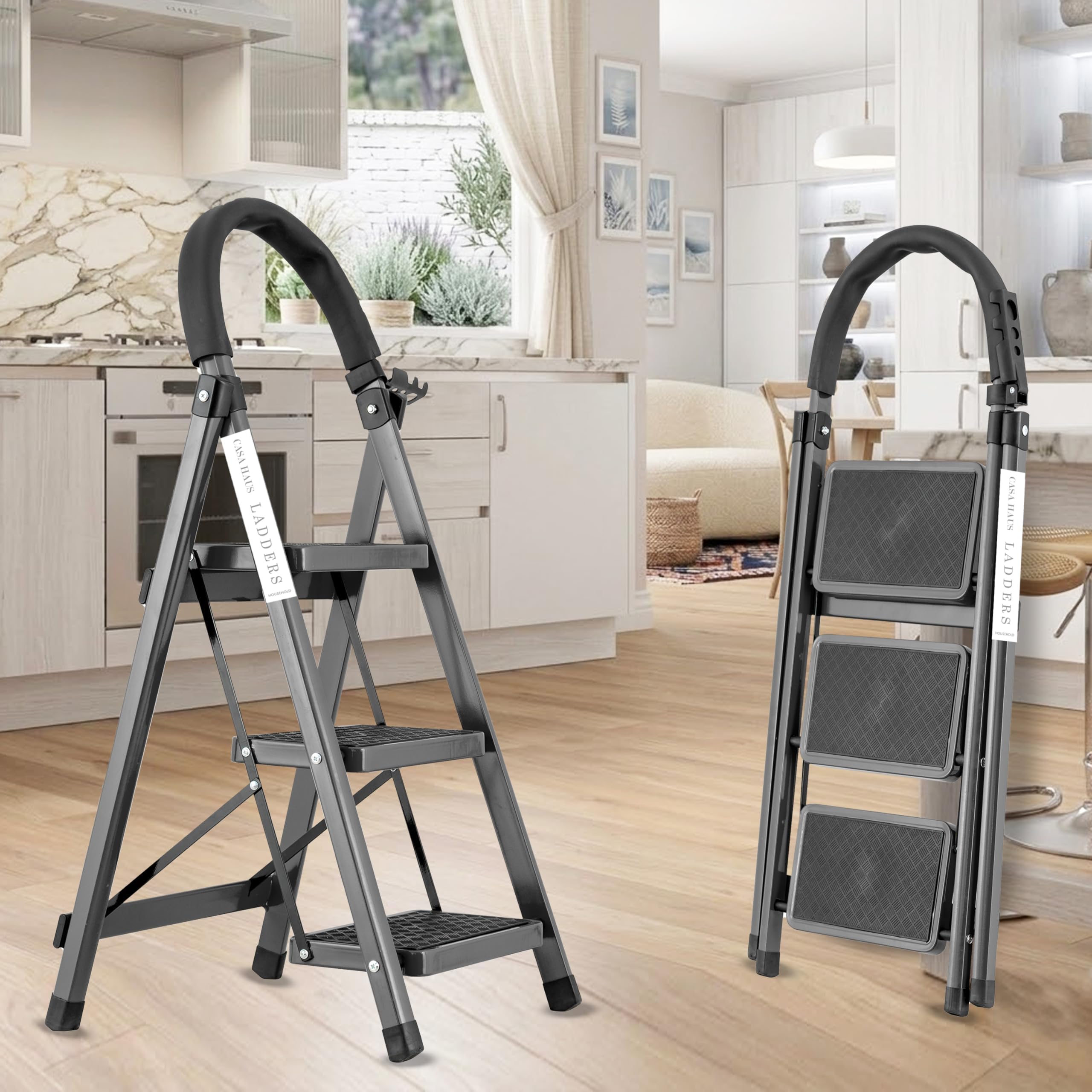 Casa Haus 6 Step Ladder - Heavy Duty & Foldable -19
