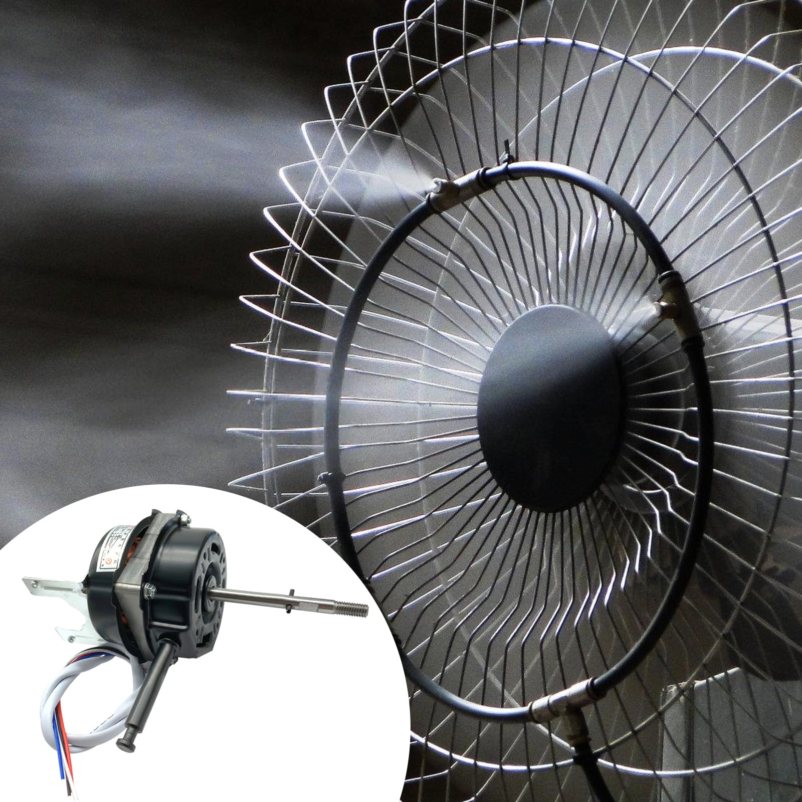 PANGBOER Motor de ventilador eléctrico de doble rodamiento con control remoto, 60 W, ventilador de pared, ventilador de suelo, 18P, repuesto de motor de ventilador de pie