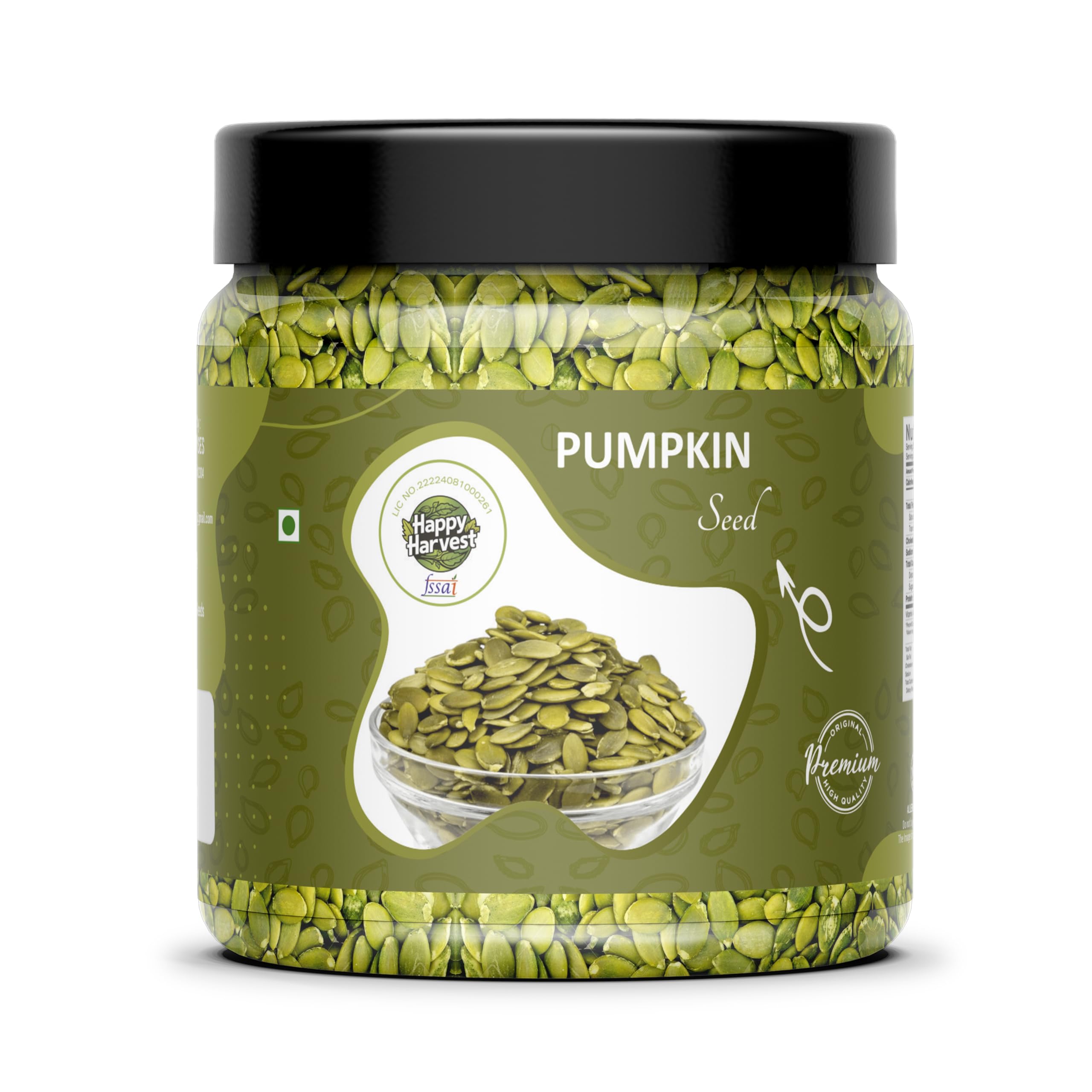 HAPPY HARVEST Raw Pumpkin Seeds – | Premium Nutrient-Rich Snack, Crafted for Wellness & Vitality (1000GM)