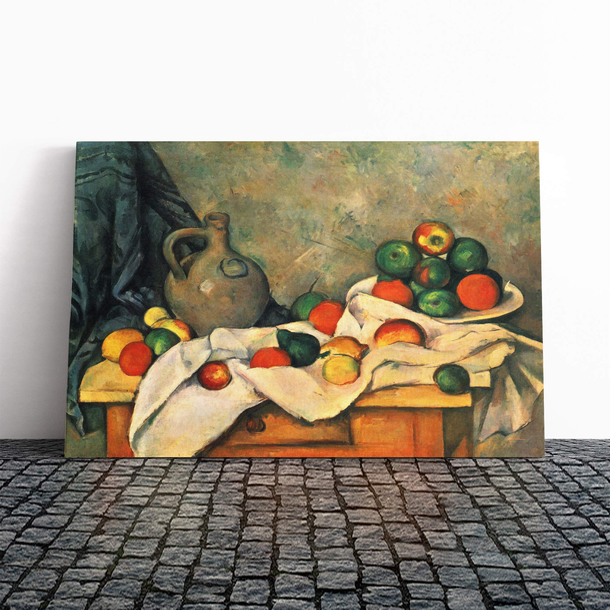 Paul Cezanne Still Life (2) Canvas Print | Gallery Wrapped 30mm Frame Wall Art | 20x14 inches | Ready to Hang | Modern Still Life Picture | Living Room Bedroom Lounge Office