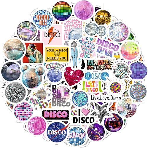 BulbaCraft 100 Piezas de Adhesivos de Discoteca, Adhesivos de Bola de Discoteca, Adornos de Bola de Discoteca, Regalos para Mujeres y Hombres
