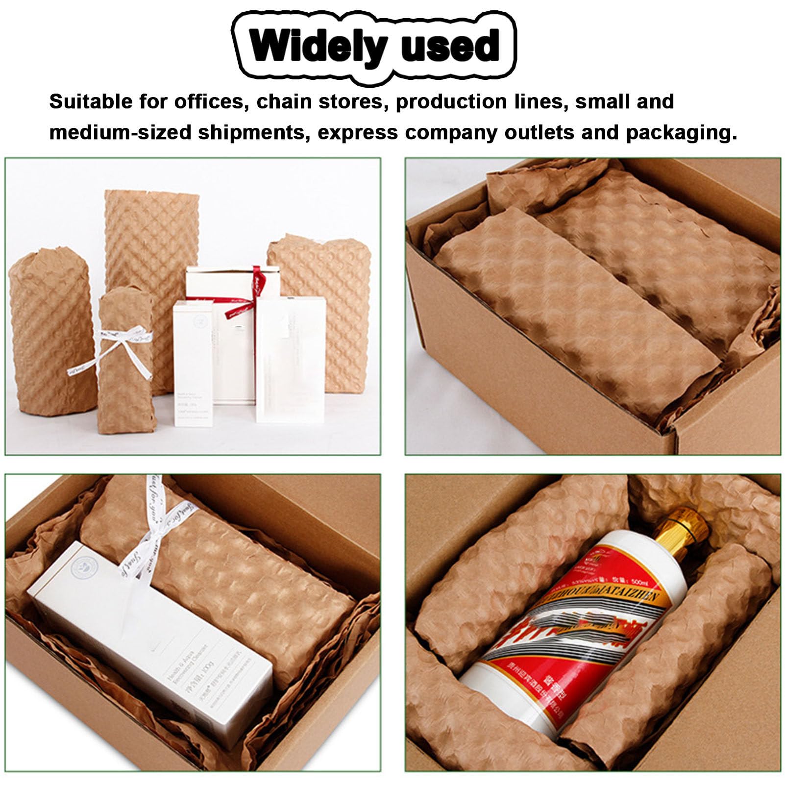 Máquina acolchadora de embalaje de Nido de abeja de Papel, caja de residuos Cortador triturador de almohadilla expansiva Kraft, 3 m/min transforma El cartón en Material de embalaje (width325mm)