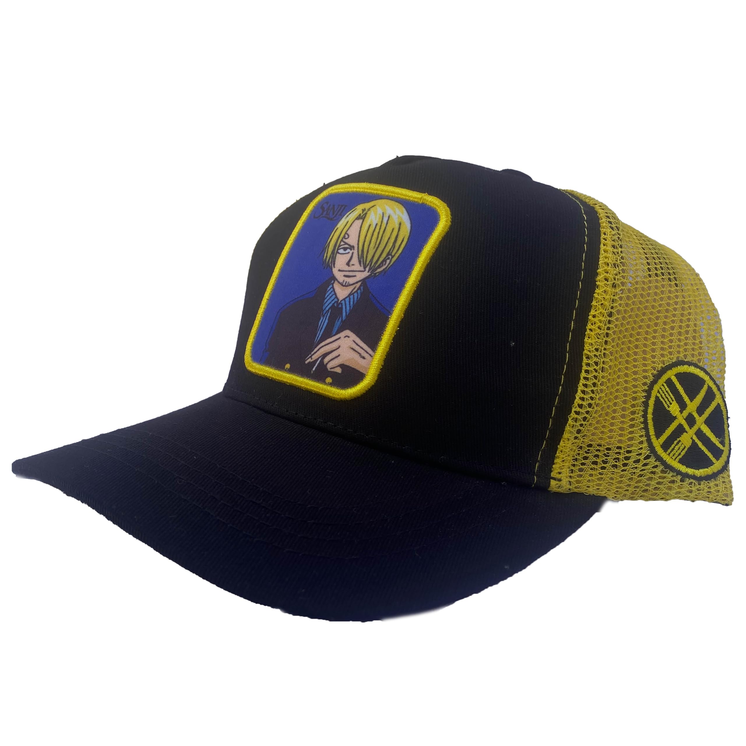 Comic Studio One Piece | Gorra de Beisbo | Sanji |, Amarillo | Talla Única Baseball Cap, Black-Yellow, Size