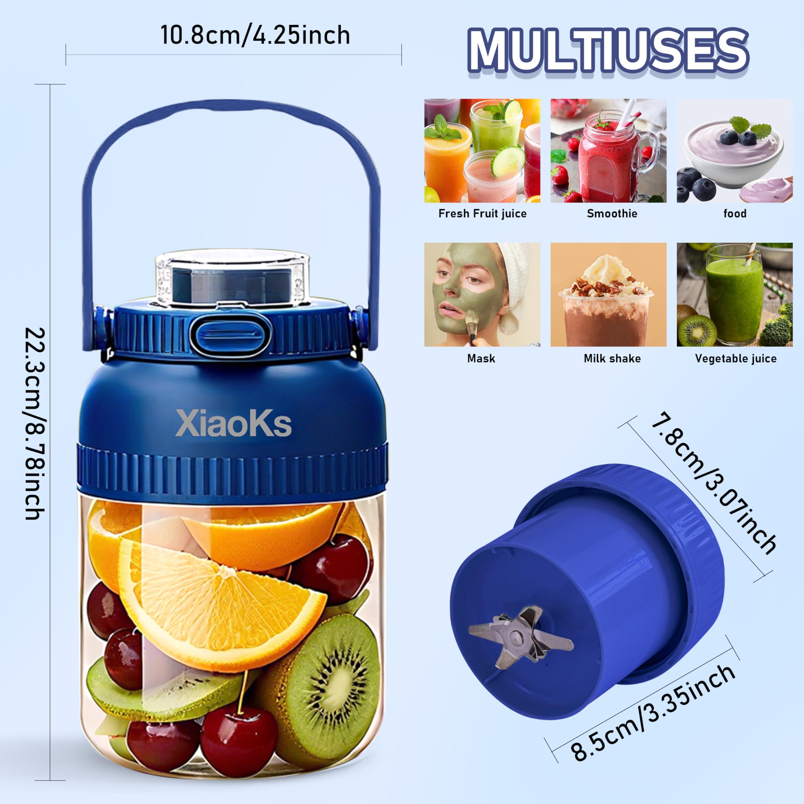 Amazon.com: Xiaoks Portable Blender Personal Blenders for Shakes