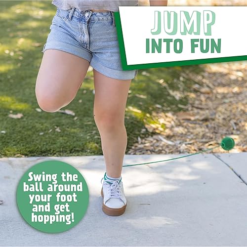 Miniatura 2 de Just Jump It Original Retro Tobillero Skipper Saltar Pelota Saltar y Saltar Juguete para Ejercicio y Agilidad para Edades 4 en adelante - Verde
