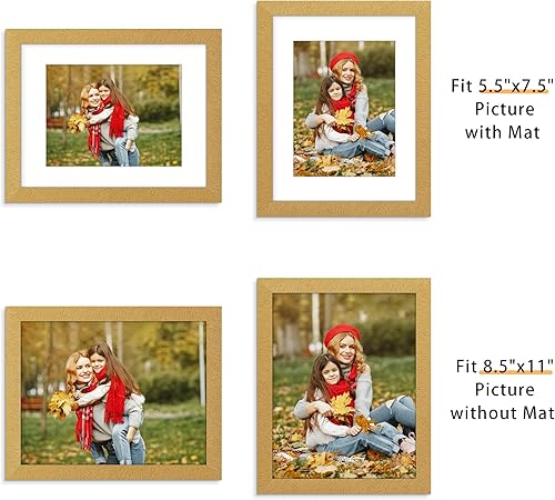 Miniatura 301 de Picrit - Juego de 12 portarretratos de 5 x 7 pulgadas para colgar en la pared o exhibir sobre una mesa, para fotos de 4 x 6 con paspartú o 5 x 7