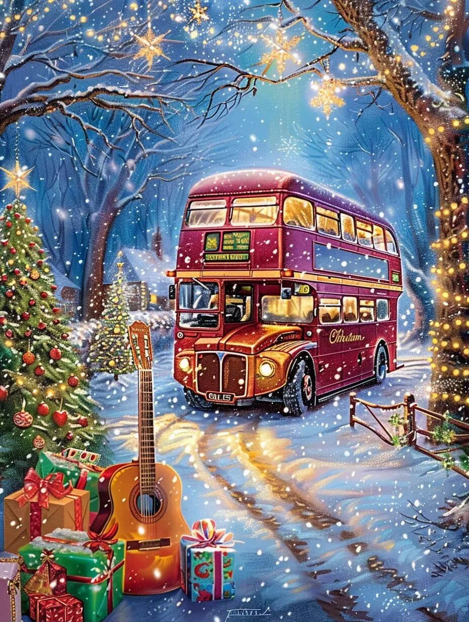 Christmas Bus Jigsaw Puzzles for Adults 300 Pieces