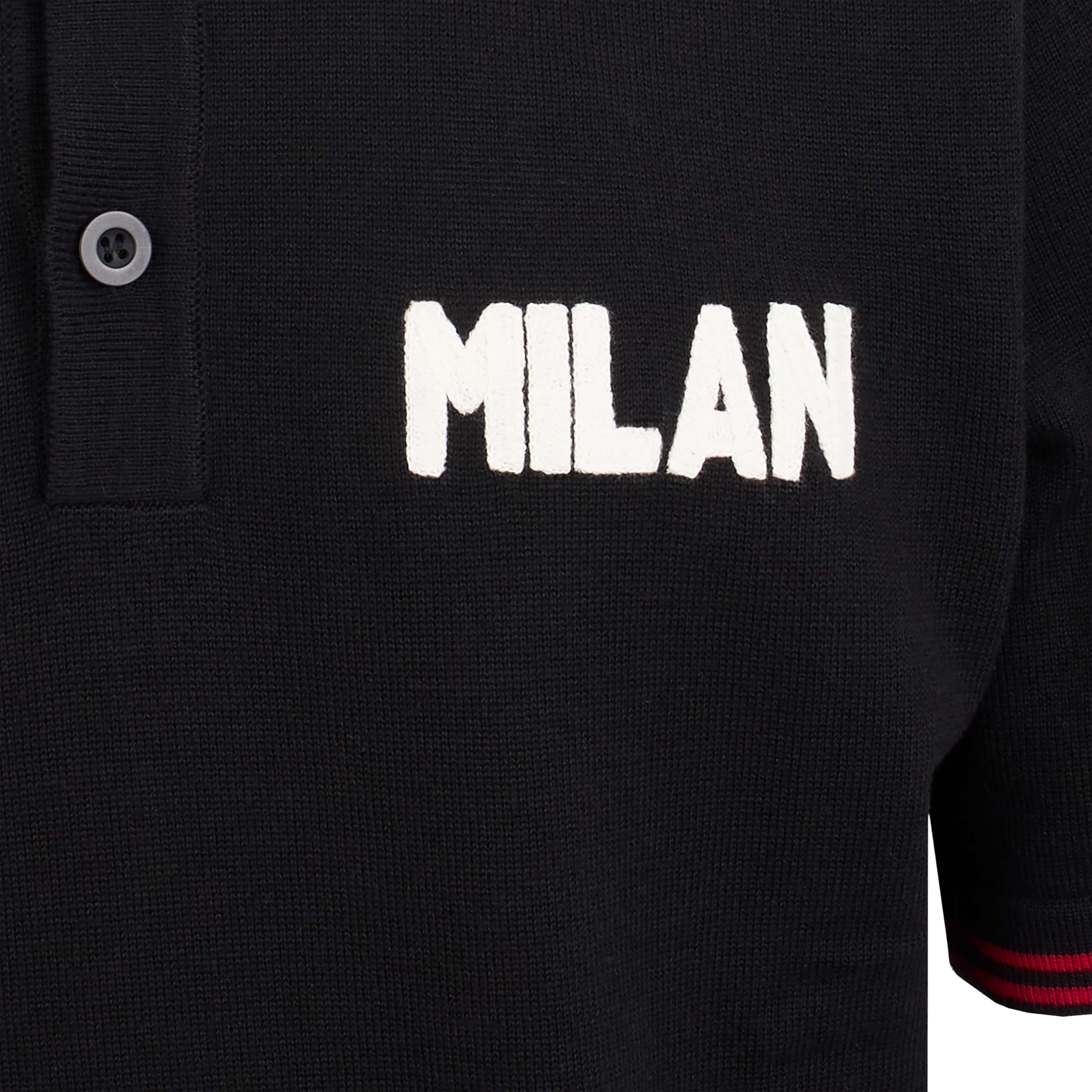 A.C. Milan - Polo Manica Corta Retro Collection, Polo da Uomo, Prodotto Ufficiale