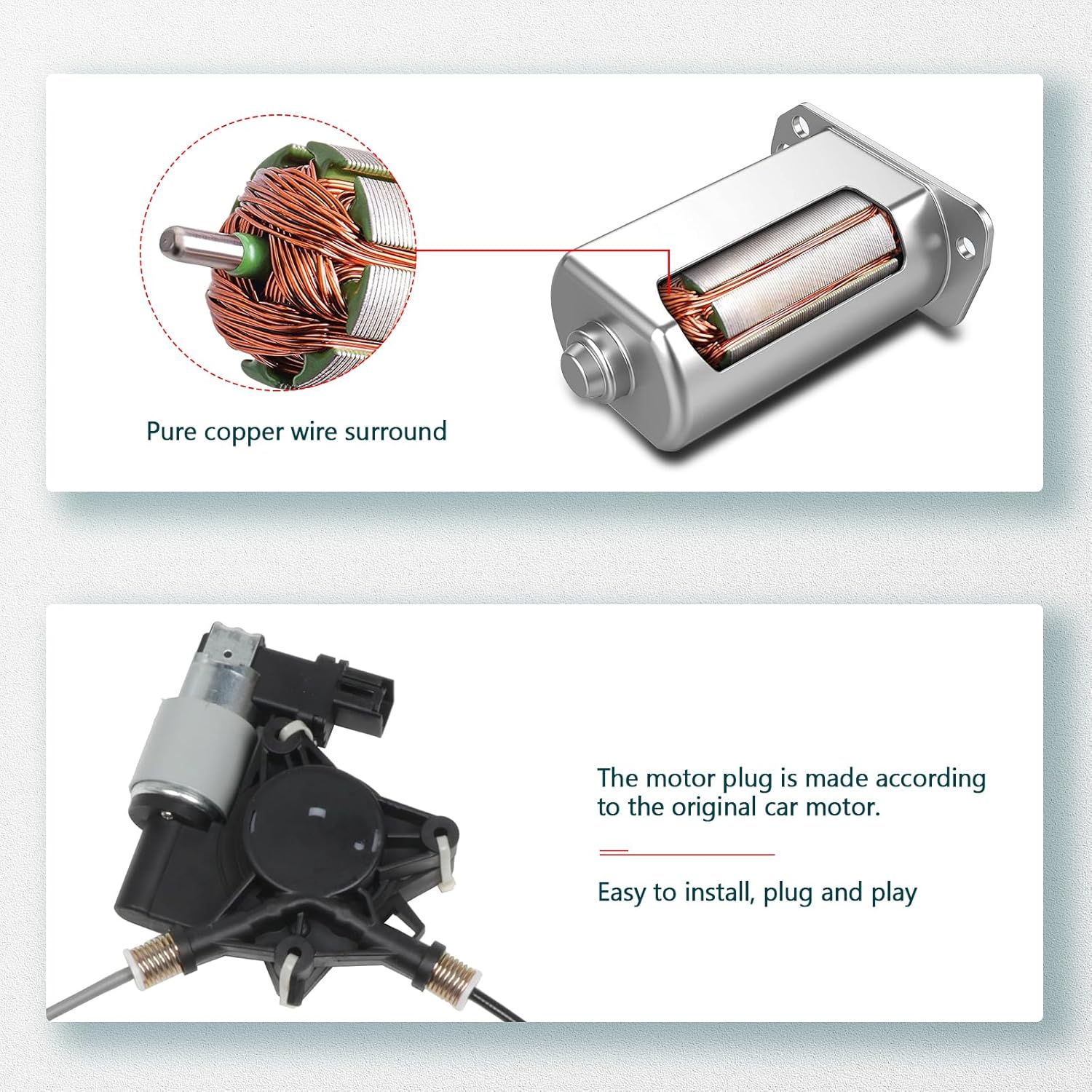 FINDAUTO Power Window Regulator w/Motor Front Left Driver Side fits 2004-2009 for Mazda 3 748-050