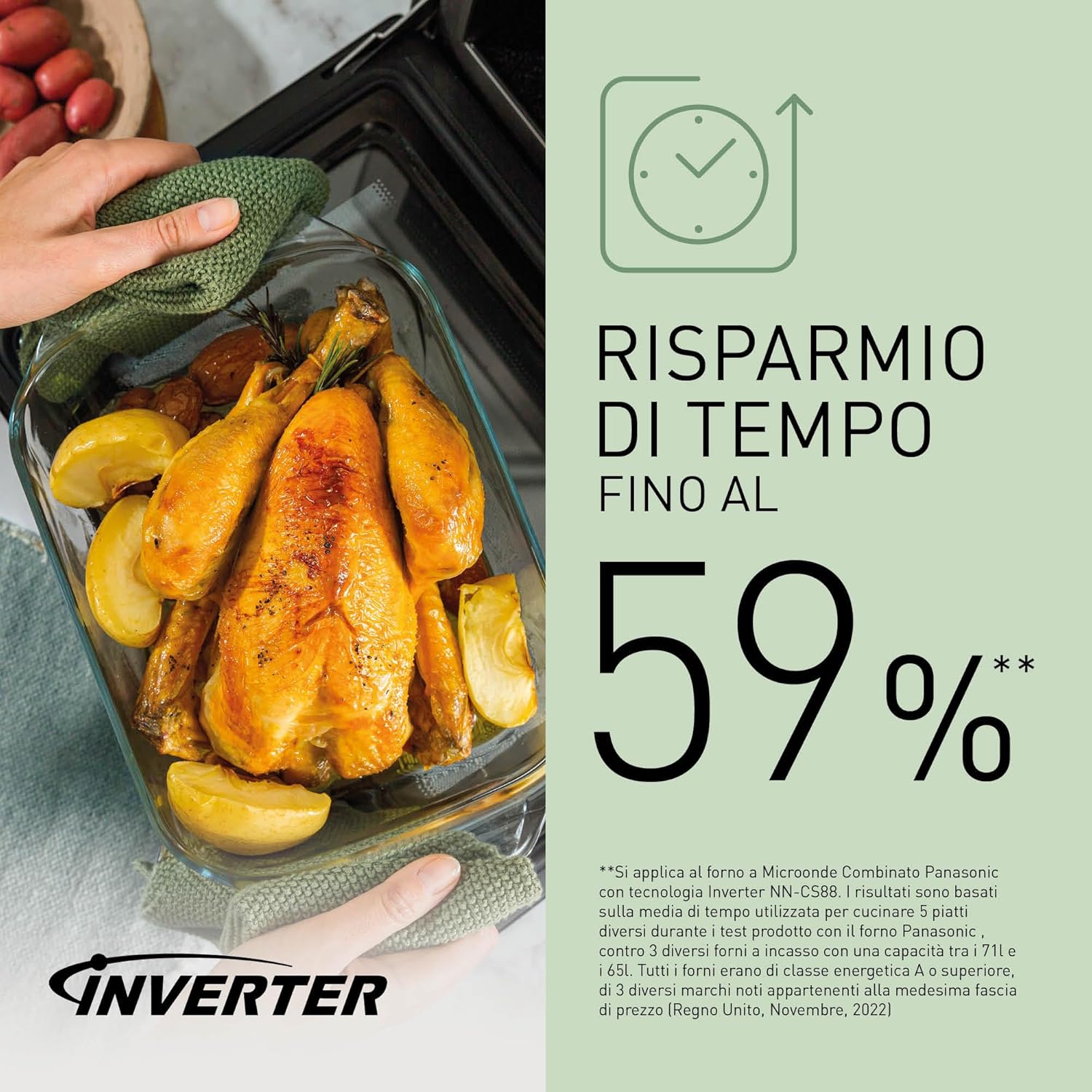 Panasonic Forno Combinato a Vapore 4 in 1, Tecnologia Inverter, 31 Lt, Nero Antracite